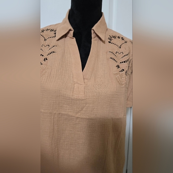 EASEL Embroidered Shirt Dress #484-489 - Picture 8 of 12